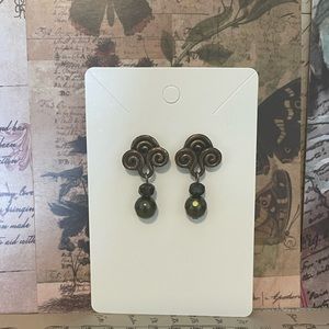 💫 vintage bronze beaded dangles